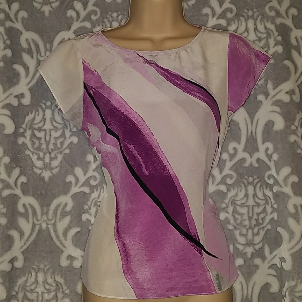 White House Black Market Silk Sleeveless Top Small